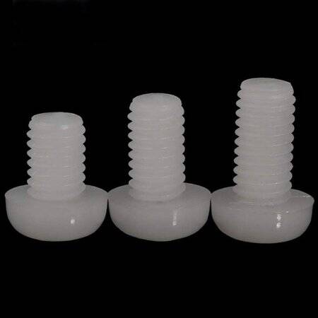 M2-5x10 Beyaz Plastik Naylon Tava Başlı Phillips Vida - 1