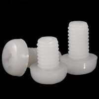 M2-5x10 Beyaz Plastik Naylon Tava Başlı Phillips Vida - 3