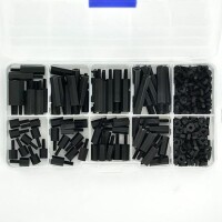 M2-5x20+6mm Black Hexagonal Nylon Column Single Head - 1