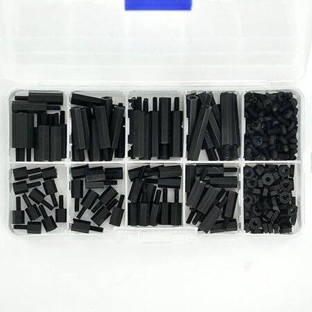 M2-5x20+6mm Black Hexagonal Nylon Column Single Head - 1