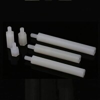 M2-5x30+6mm White Hexagonal Nylon Column Single Head - 1