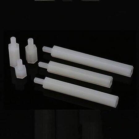 M2-5x30+6mm White Hexagonal Nylon Column Single Head - 1