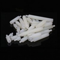 M2-5x30+6mm White Hexagonal Nylon Column Single Head - 3