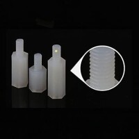 M2-5x30+6mm White Hexagonal Nylon Column Single Head - 5