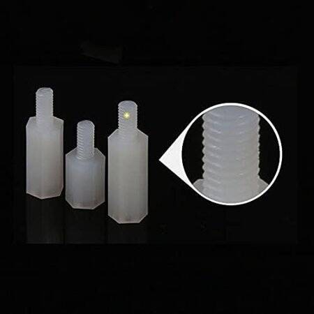 M2-5x30+6mm White Hexagonal Nylon Column Single Head - 5