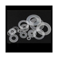 M2-5x5x0-5mm Beyaz Naylon Düz Pul - 1