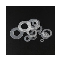 M2-5x5x0-5mm Beyaz Naylon Düz Pul - 2