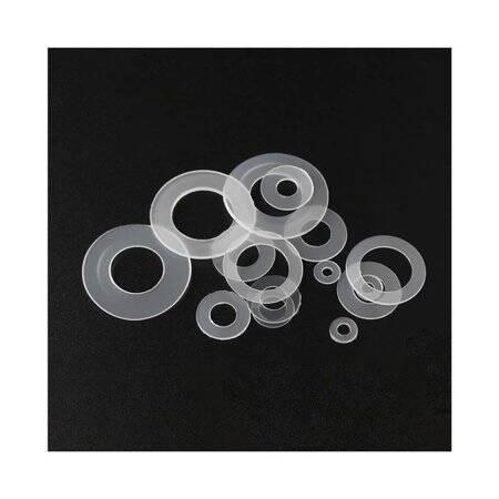 M2-5x5x0-5mm Beyaz Naylon Düz Pul - 2