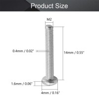 M2x18 304 Stainless Steel Cross Recessed Pan Head Screws Phillips Screws - 3