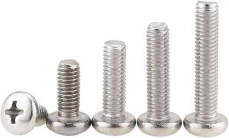 M2x3 304 Stainless Steel Cross Recessed Pan Head Screws Phillips Screws - 1