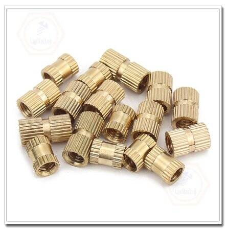 M3 18x5.3mm Brass KnurLed Injection Molding Nut OD=5.3mm - 5