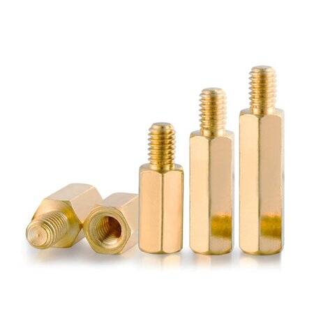 M3 80mm Female-Male Spacer (Standoff) Hexagon Copper Stud-M3 80mmFemale + 6mm Male - 1