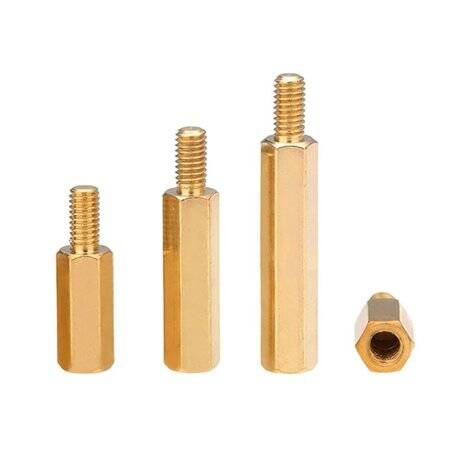M3 80mm Female-Male Spacer (Standoff) Hexagon Copper Stud-M3 80mmFemale + 6mm Male - 2