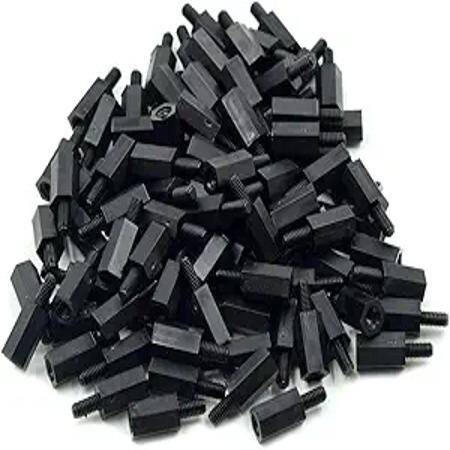 M3x10+6mm Siyah Plastik Distans - 2