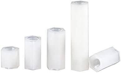 M3x10mm White Nylon Double Pass Hexagonal Column Isolation Column - 1
