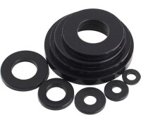 M3x10x1mm Siyah Naylon Düz Pul - 1