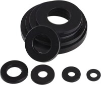 M3x10x1mm Siyah Naylon Düz Pul - 2