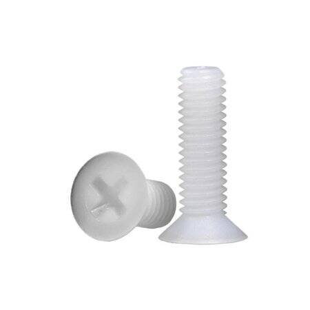 M3x15 White Plastic Nylon Pan Head Phillips Screw - 1