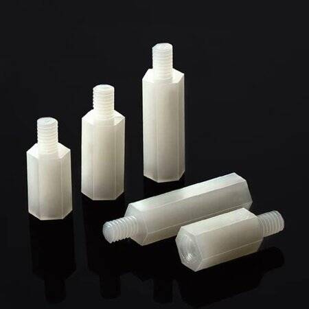 M3x20+6mm White Hexagonal Nylon Column Single Head - 1