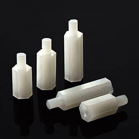 M3x20+6mm White Hexagonal Nylon Column Single Head - 3