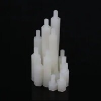 M3x25+6mm White Hexagonal Nylon Column Single Head - 1