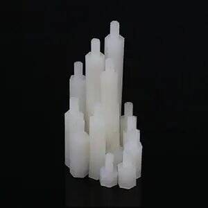 M3x25+6mm White Hexagonal Nylon Column Single Head - 1