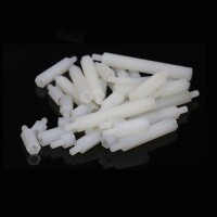 M3x25+6mm White Hexagonal Nylon Column Single Head - 2