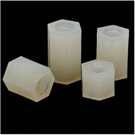 M3x25mm Black Nylon Double Pass Hexagonal Column Isolation Column - 1