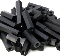 M3x45mm Black Nylon Double Pass Hexagonal Column Isolation Column - 3