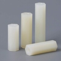M3x45mm White Nylon Double Pass Hexagonal Column Isolation Column - 2