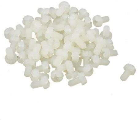 M3x5 Beyaz Plastik Naylon Tava Başlı Phillips Vida - 1