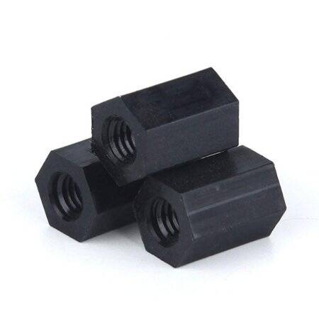 M3x5mm Black Nylon Double Pass Hexagonal Column Isolation Column - 3