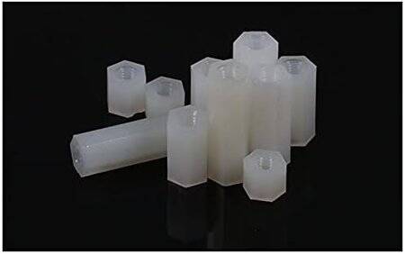 M3x5mm White Nylon Double Pass Hexagonal Column Isolation Column - 1