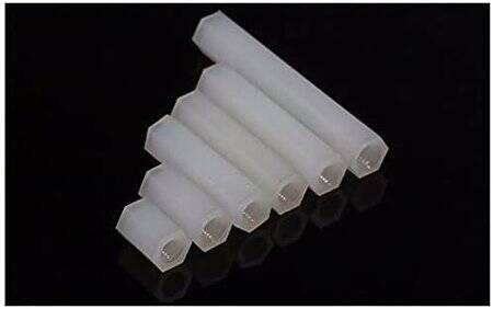 M3x5mm White Nylon Double Pass Hexagonal Column Isolation Column - 3