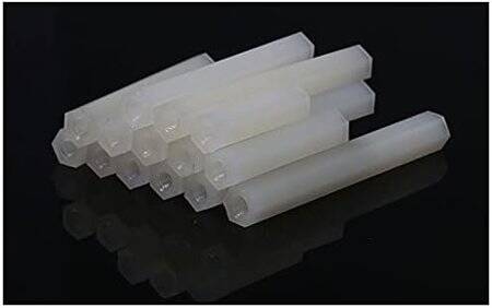 M3x5mm White Nylon Double Pass Hexagonal Column Isolation Column - 4