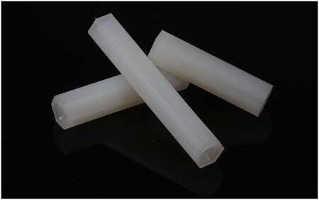 M3x5mm White Nylon Double Pass Hexagonal Column Isolation Column - 5