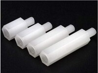 M3x6+6mm White Hexagonal Nylon Column Single Head - 2