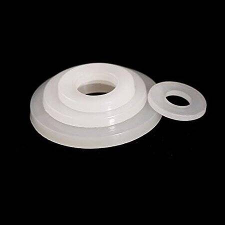 M3x6x0-5mm Beyaz Naylon Düz Pul - 4