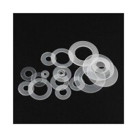 M3x6x0-8mm Beyaz Naylon Düz Pul - 4