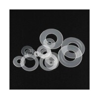 M3x6x0-8mm Beyaz Naylon Düz Pul - 5