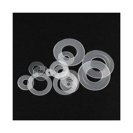 M3x6x0-8mm Beyaz Naylon Düz Pul - 5