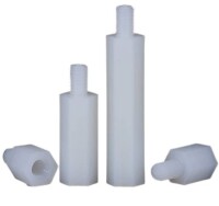 M3x7+6mm White Hexagonal Nylon Column Single Head - 3
