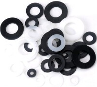 M3x7x1mm Black Nylon Flat Washer - 2