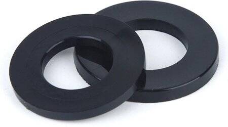 M3x7x1mm Black Nylon Flat Washer - 3