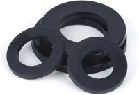 M3x7x1mm Black Nylon Flat Washer - 4