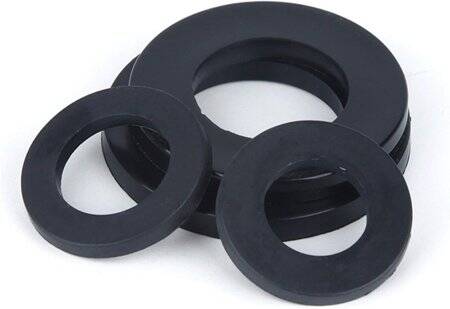 M3x7x1mm Black Nylon Flat Washer - 4