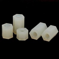M3x9mm White Nylon Double Pass Hexagonal Column Isolation Column - 2