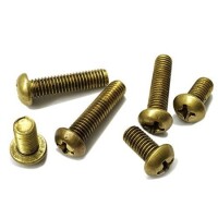 M5 16mm Pirinç Çapraz Yassı Başlı Vida - 2