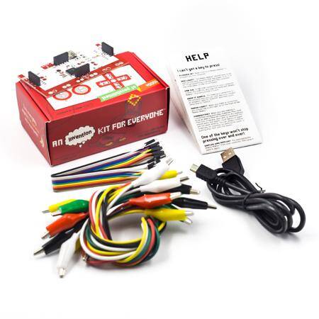 Makey Set Deluxe Kit With USB Cable Dupond Line Alligator Clips for Children Kids With English Instruction and Red Retail box - 9