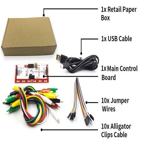 Makey Without Logo Set Deluxe Kit With USB Cable Dupond Line Alligator Clips for Children Kids With Paper Box - 9